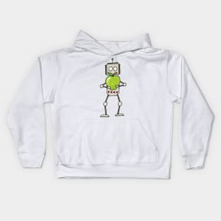 Green Apple bot Kids Hoodie